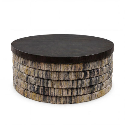 Banana Round Grey Wash Magani Coffee Table Bazar Bizar