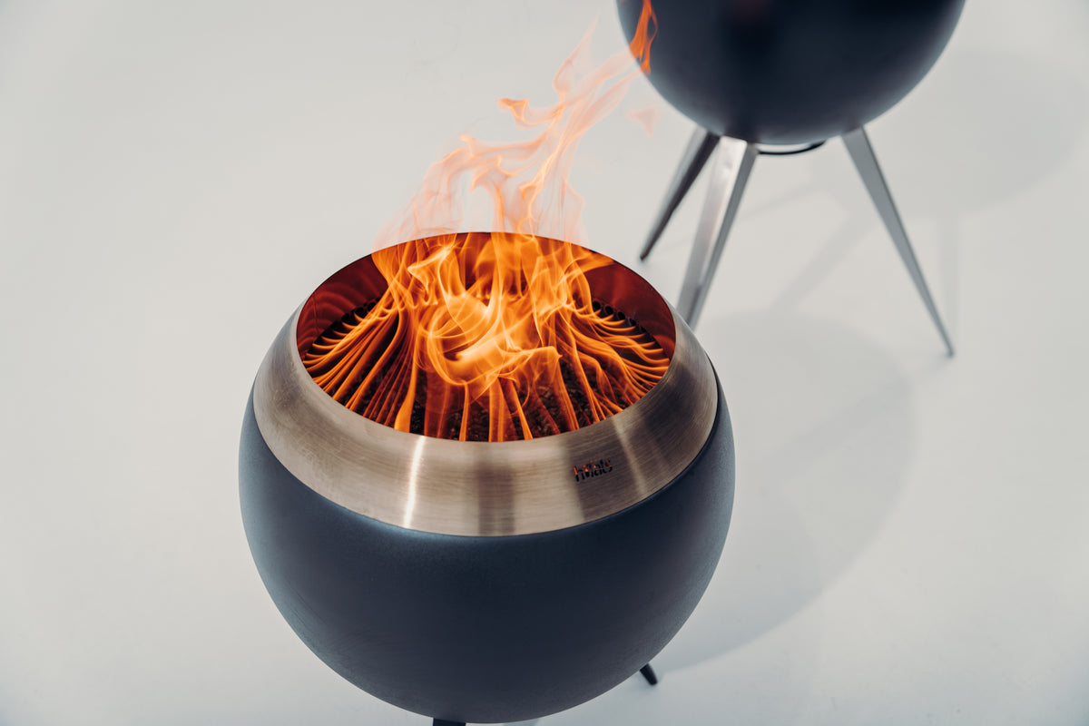 MOON 45 Fire Pit Tall Silver Höfats