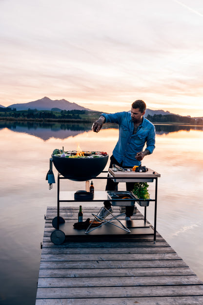 Fire Kitchen BBQ with Höfats Bowl 70 Outdoor Kitchen