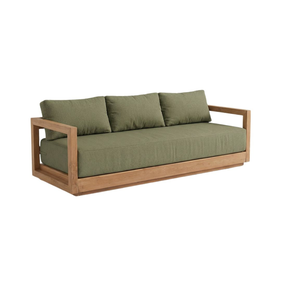 The Umalas Three-Seater Sofa Outdoor Green Alga Bazar Bizarre