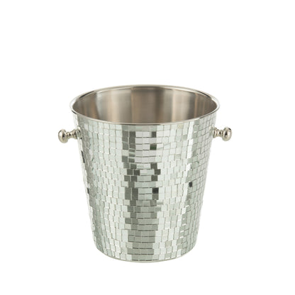 Ice Bucket Mosaic Stainless Steel Silver J-Line