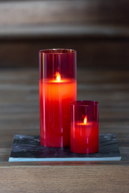 LED Lamp Blinking Glass Red Small