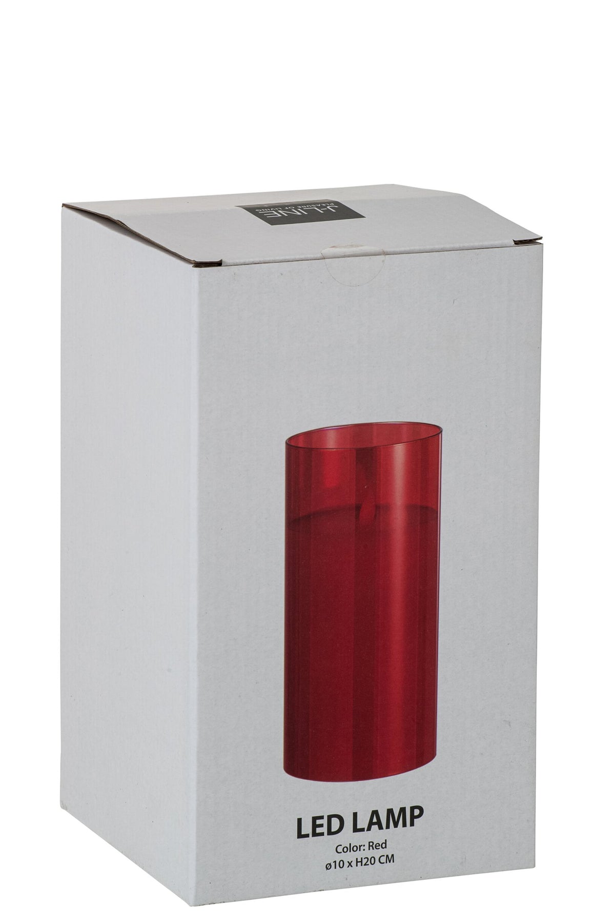 LED Lamp Blown Glass Red Medium