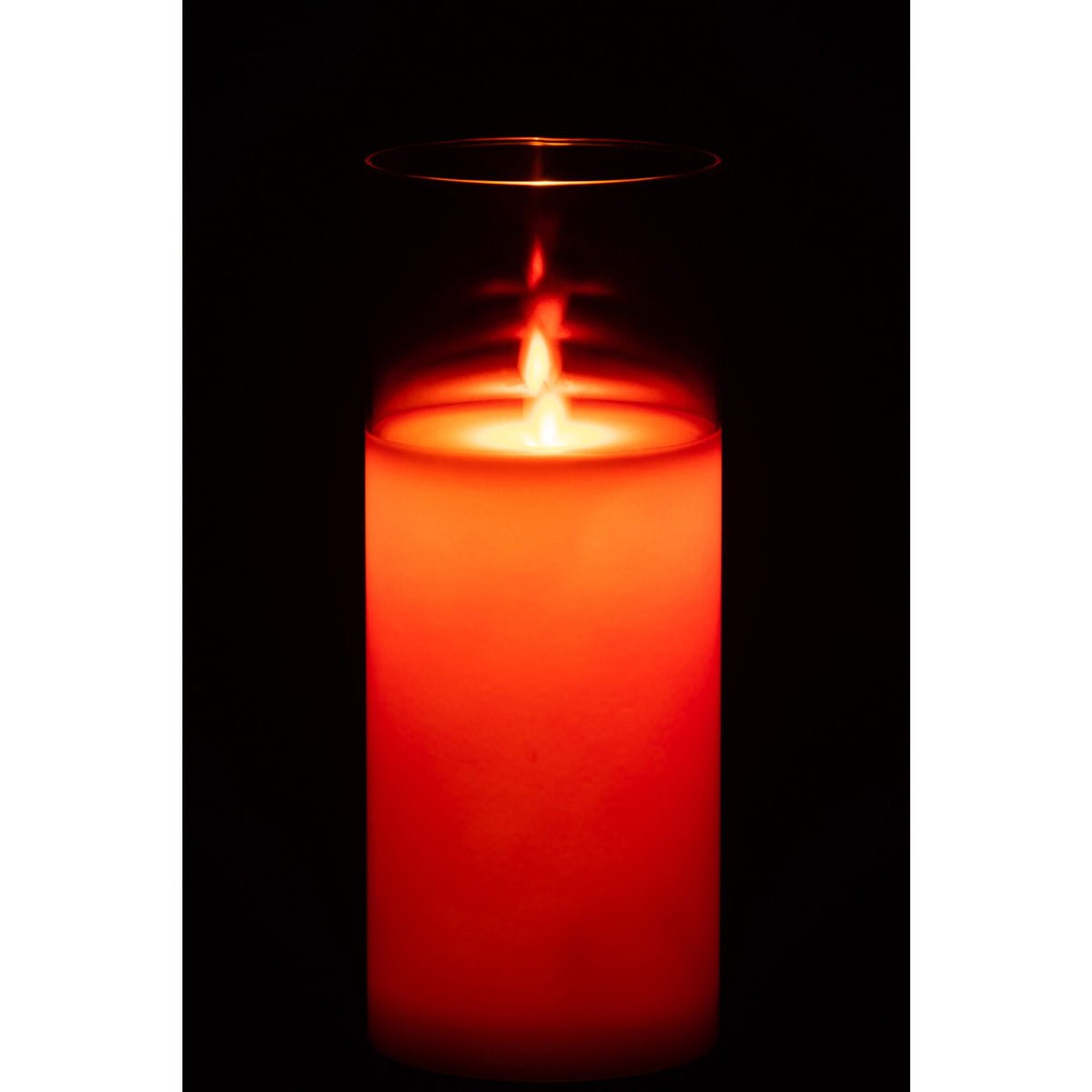 LED Lamp Blinking Glass Red Large