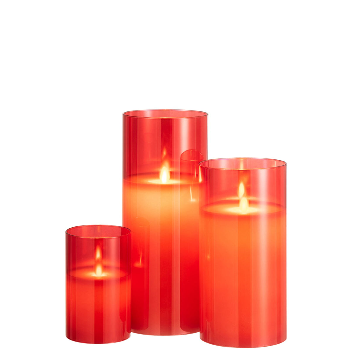 LED Lamp Blinking Glass Red Large