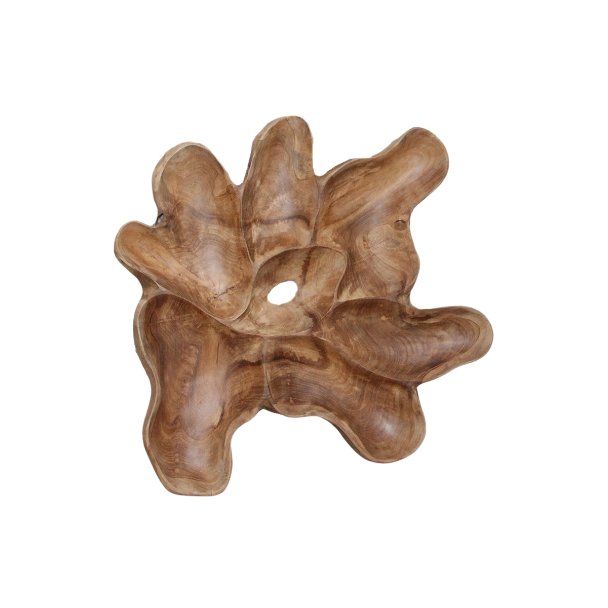 Teak Wood Wall Decoration Peony Large Raw Materials