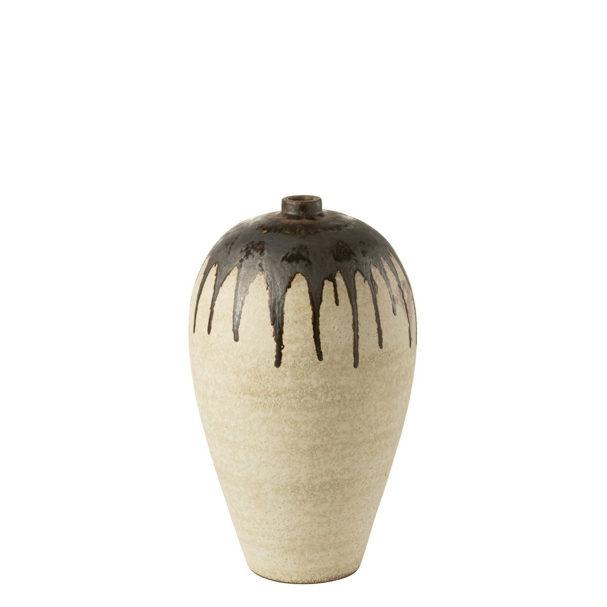 Lombok Ceramic Vase Beige/Brown Small Ø36xH56cm J-Line