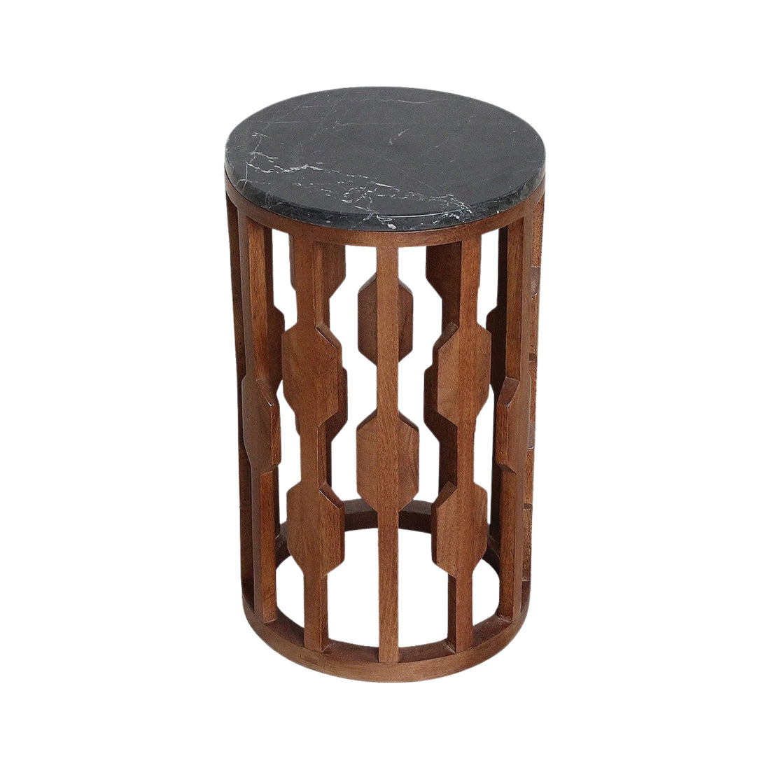 Side table Lampung Black Marble Ø40x50 cm Raw Materials