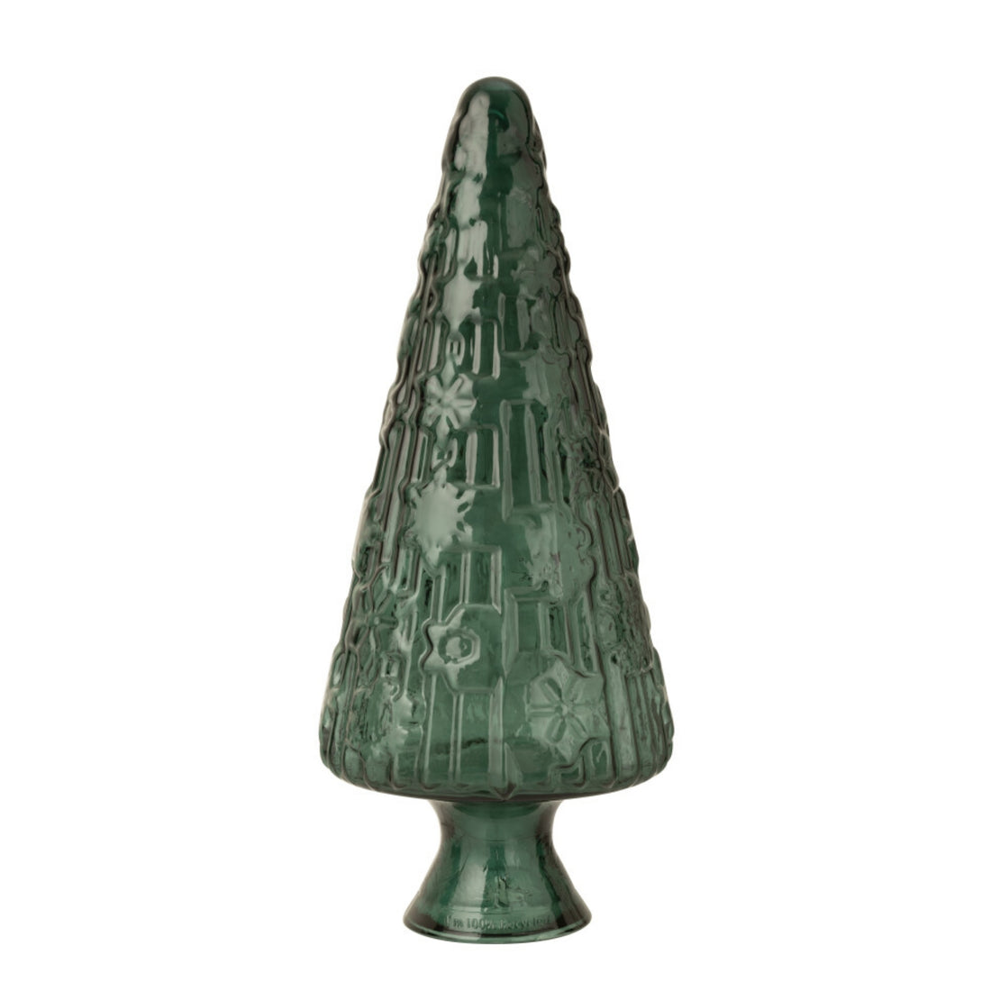 Christmas Tree Ornament Green Glass Large J-Line