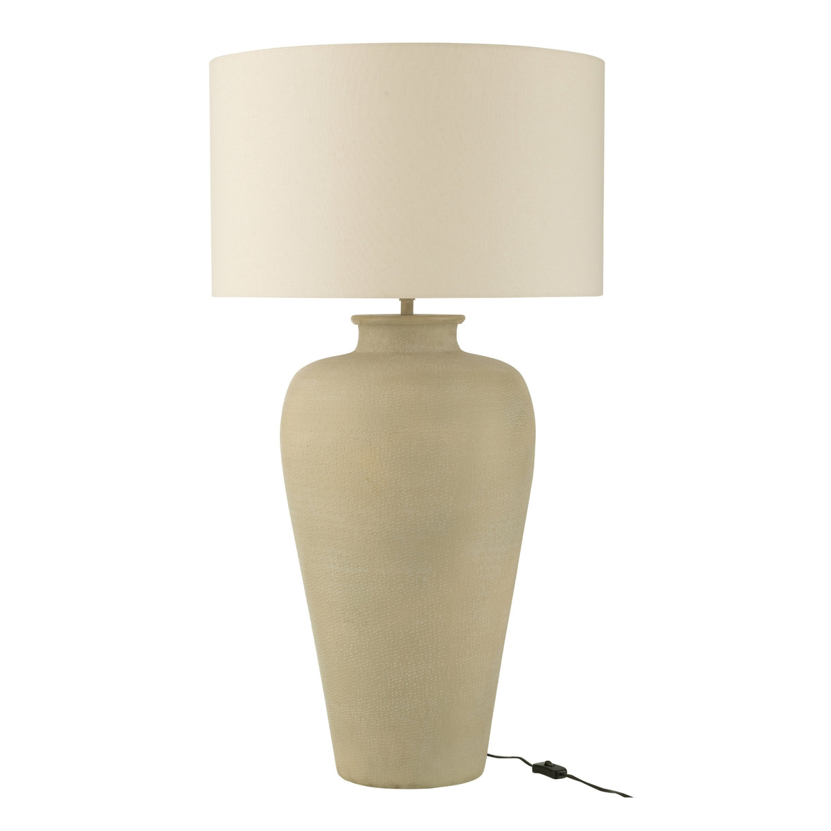 Table Lamp Cylinder Aluminium Ecru J-Line