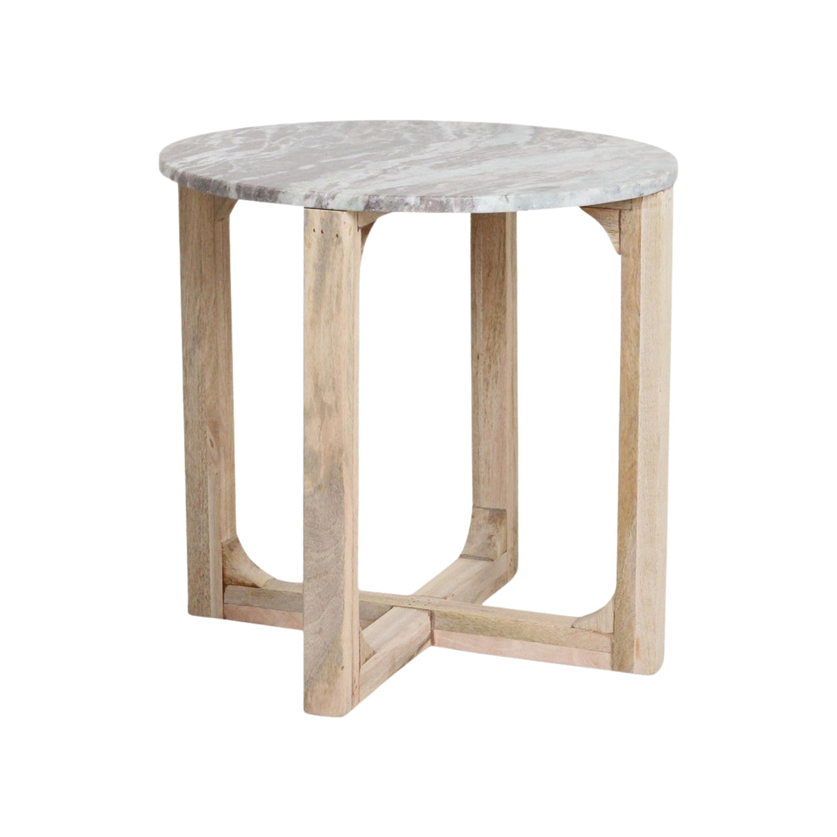 Marble side table round brown Raw Materials