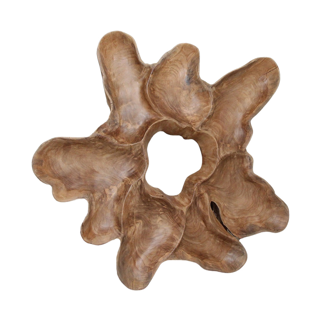 Teak Wood Wall Decoration Peony XL Raw Materials
