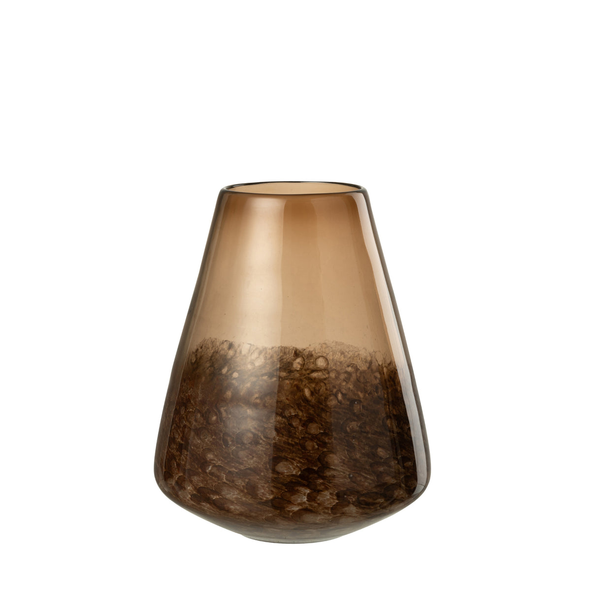 Dark Brown Glass Vase Cone Small J-Line