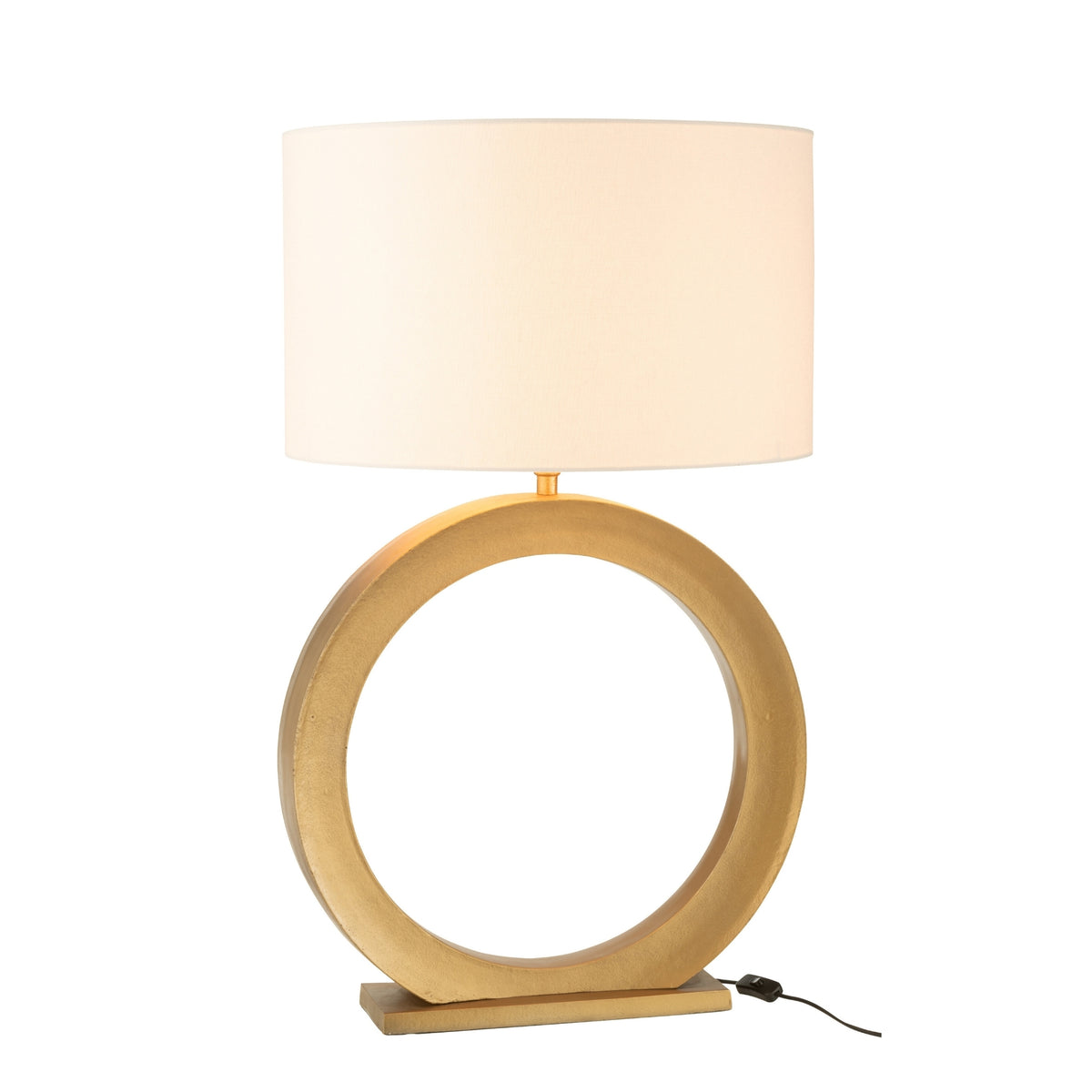Table Lamp Round Aluminum Gold-Colored J-Line
