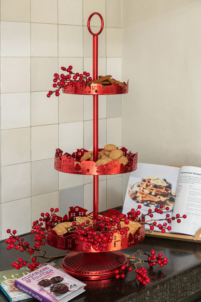 Decorative Tray Iron Red J-Line