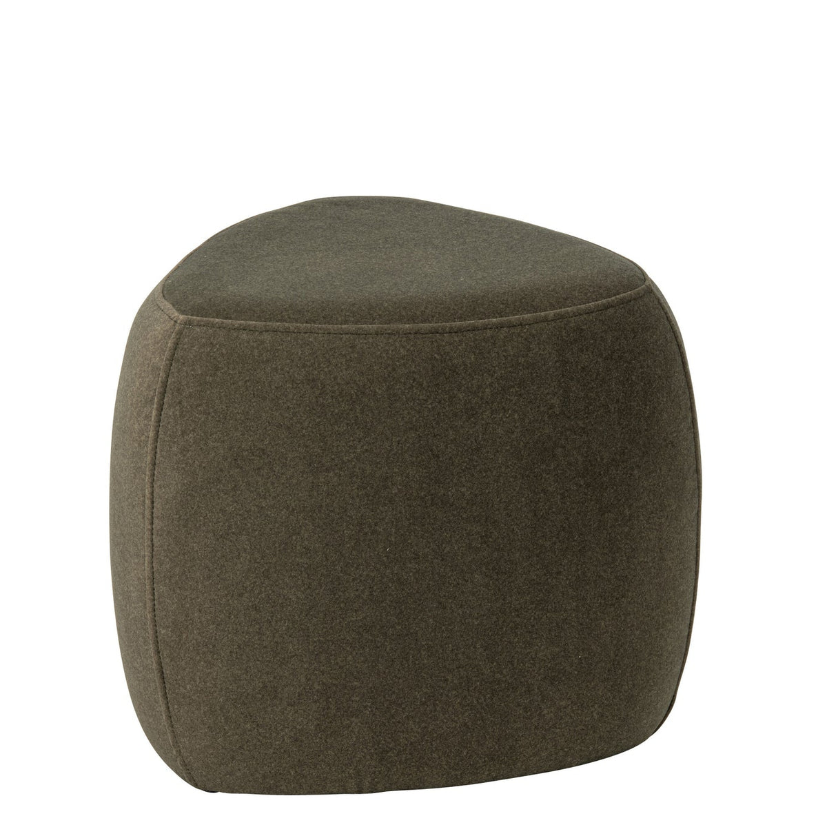 Triangle Pouf Plywood/Fabric Dark Green J-Line