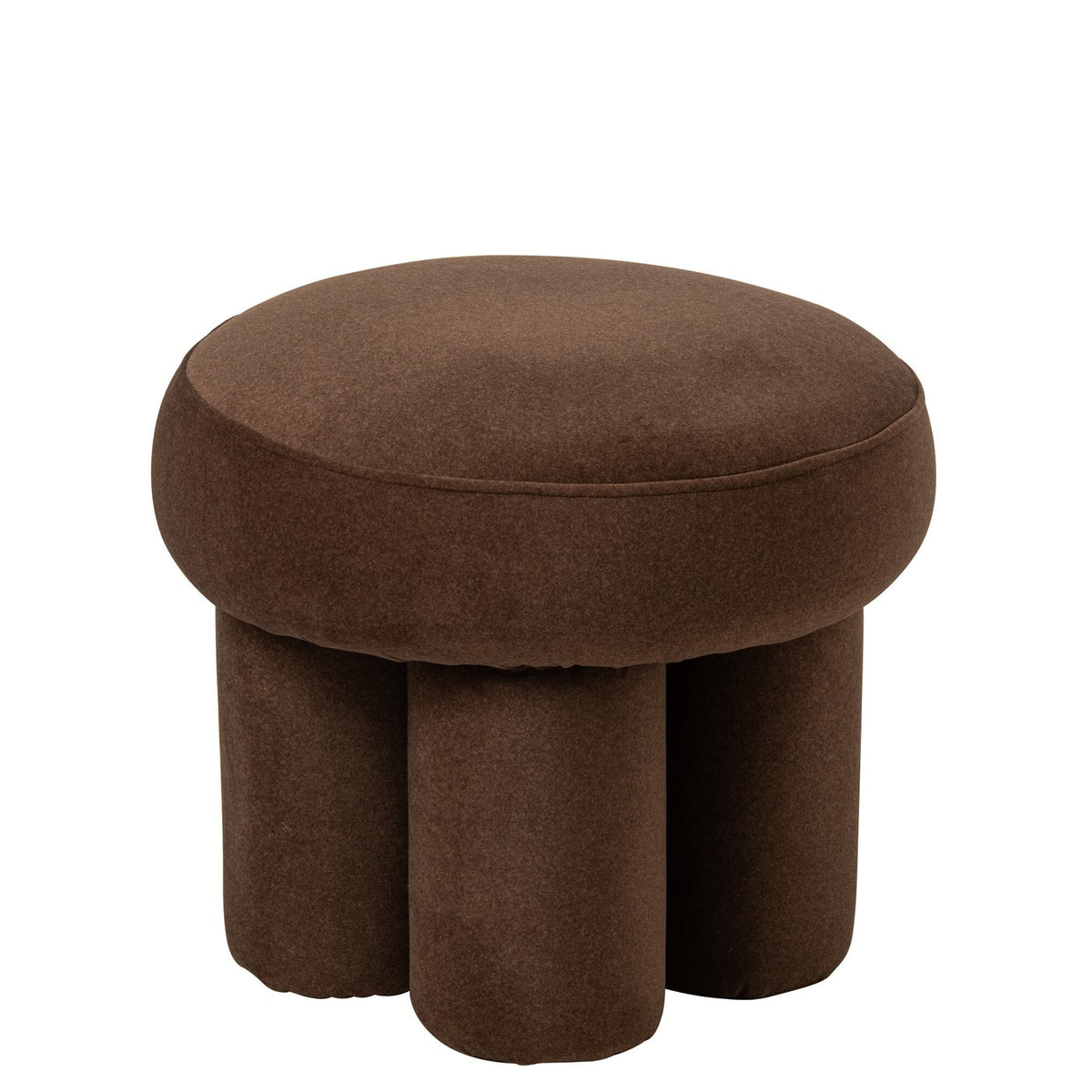 Pouf Legs Plywood/Fabric Taupe Small J-Line