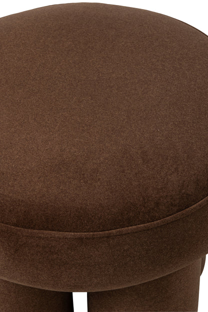 Pouf Legs Plywood/Fabric Taupe Small J-Line