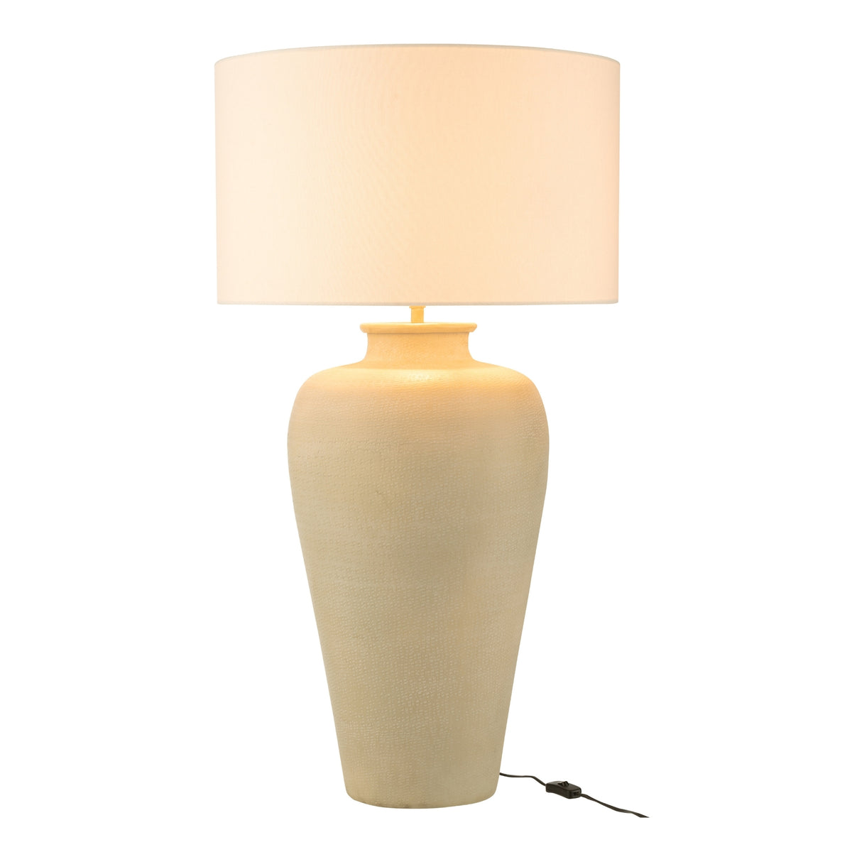 Table Lamp Cylinder Aluminium Ecru J-Line