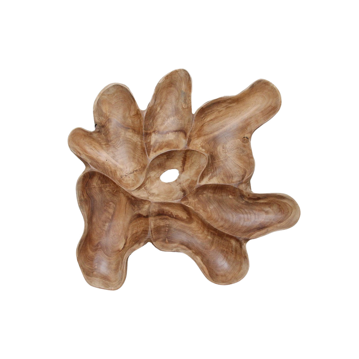 Teak Wood Wall Decoration Peony Large Raw Materials
