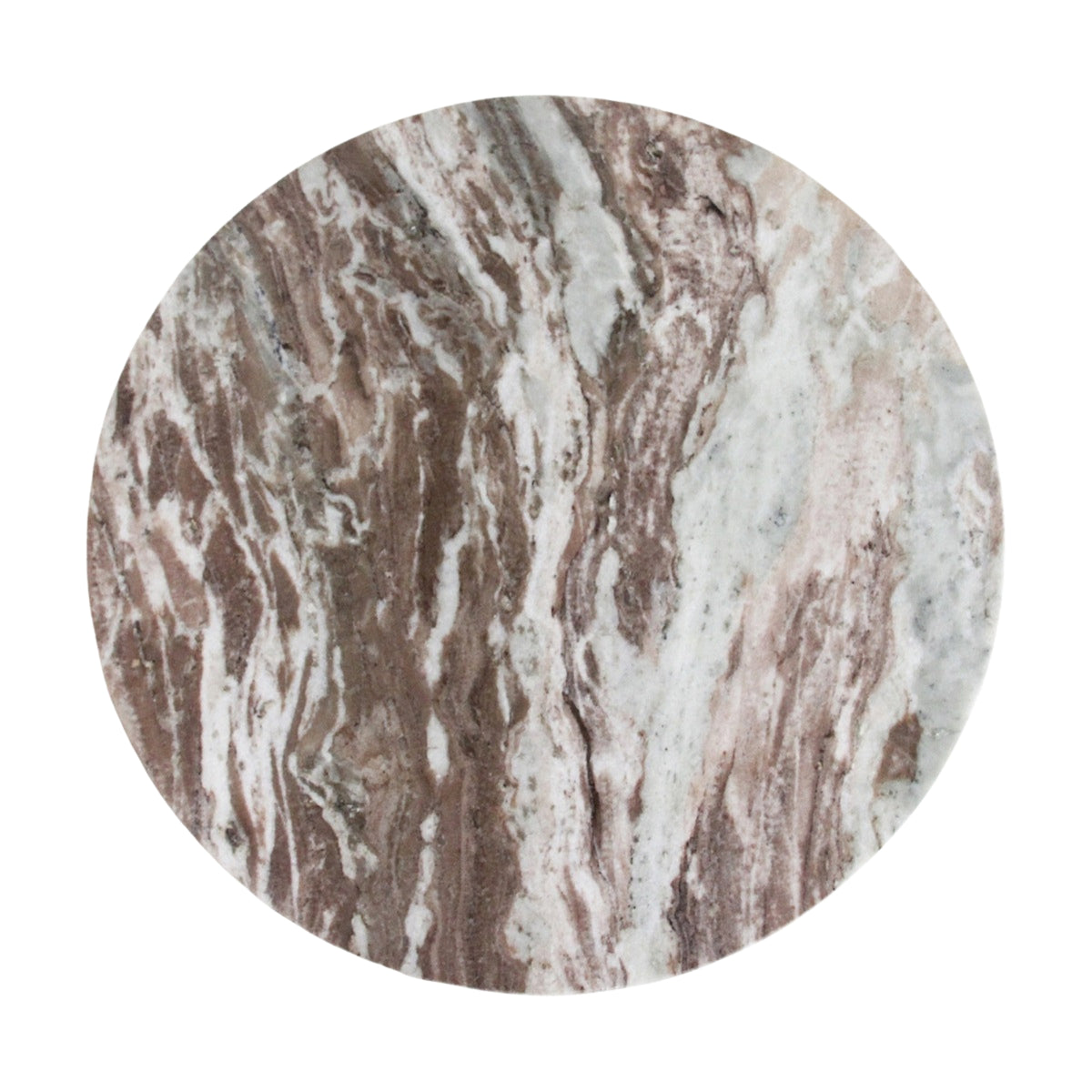 Marble side table round brown Raw Materials