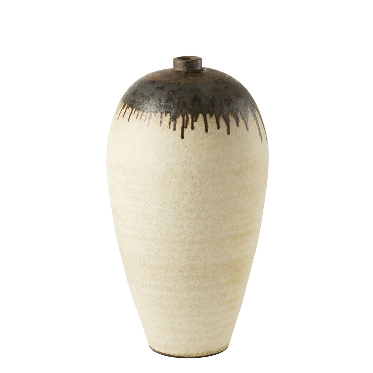 Lombok Ceramic Vase Beige/Brown Large Ø38xH72cm J-Line