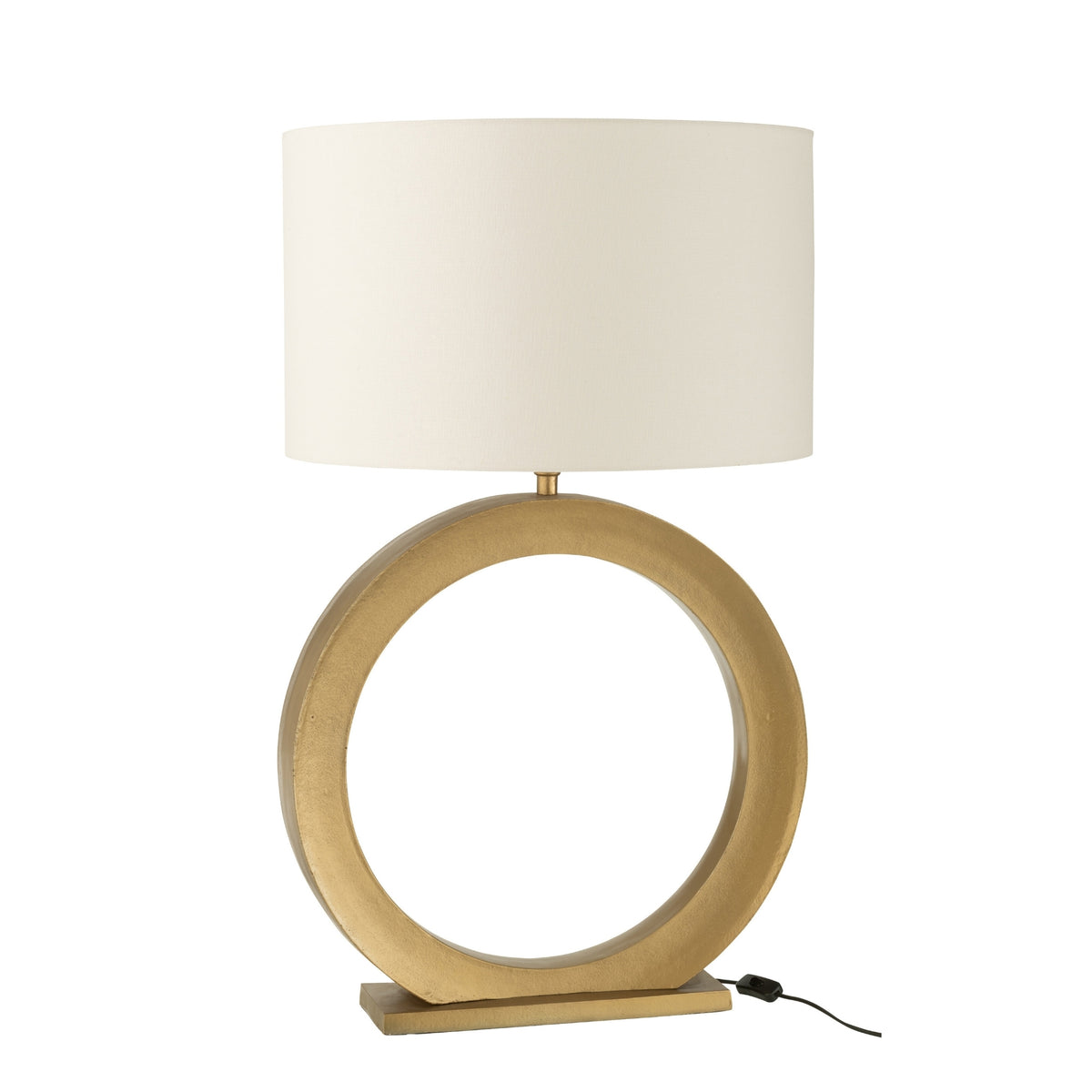 Table Lamp Round Aluminum Gold-Colored J-Line