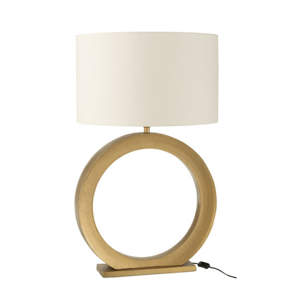Table Lamp Round Aluminum Gold-Colored J-Line