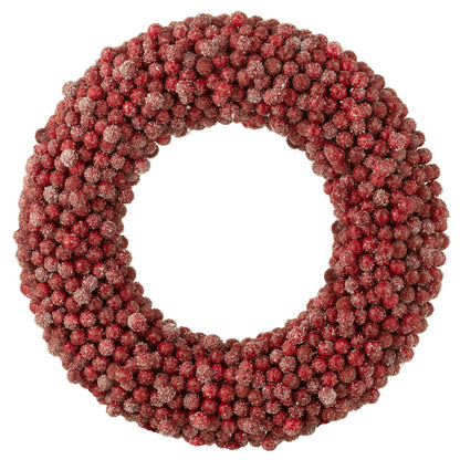 Round Red Plastic Berry Wreath Large Ø45cm J-Line