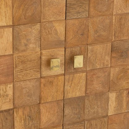Nino Cabinet Metal/Mango Wood Natural/Gold J-Line