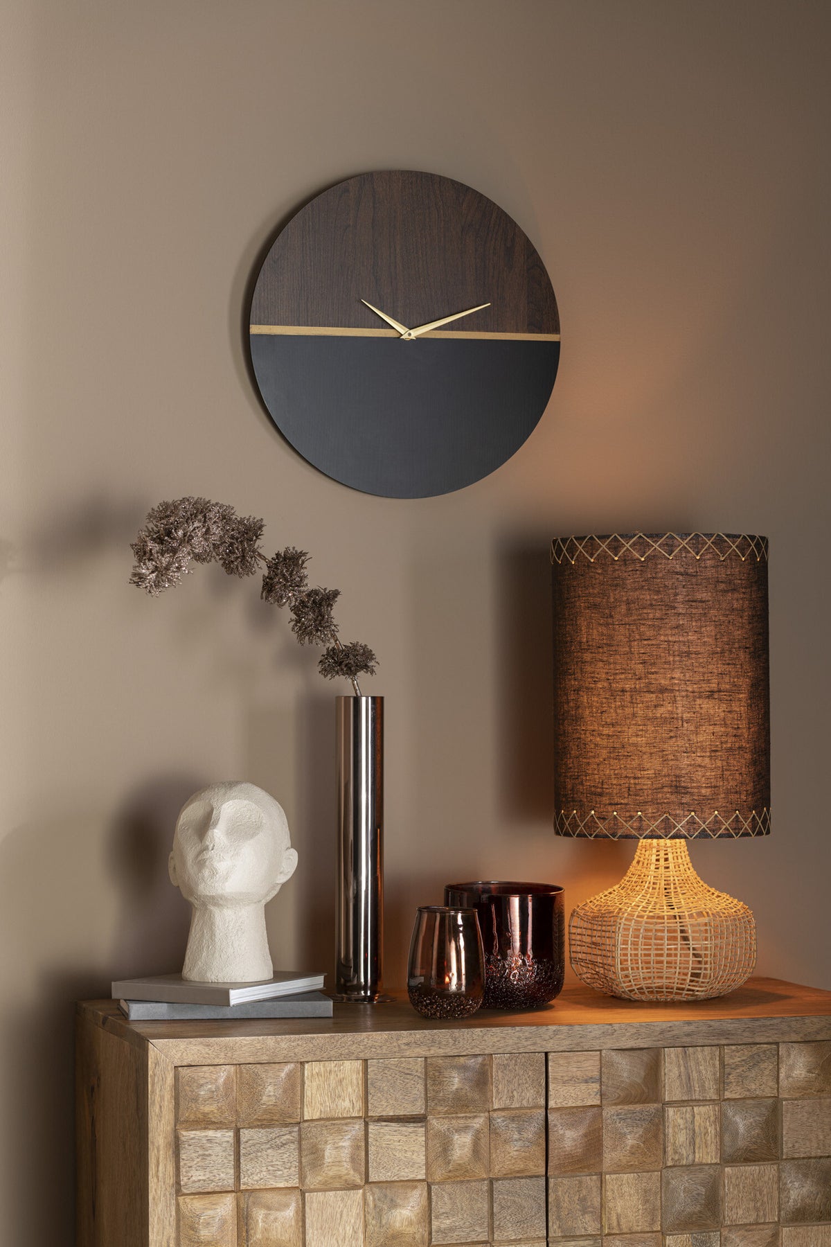 Nino Cabinet Metal/Mango Wood Natural/Gold J-Line
