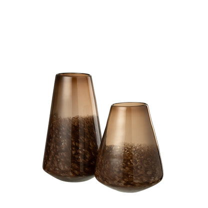 Dark Brown Glass Vase Cone Small J-Line