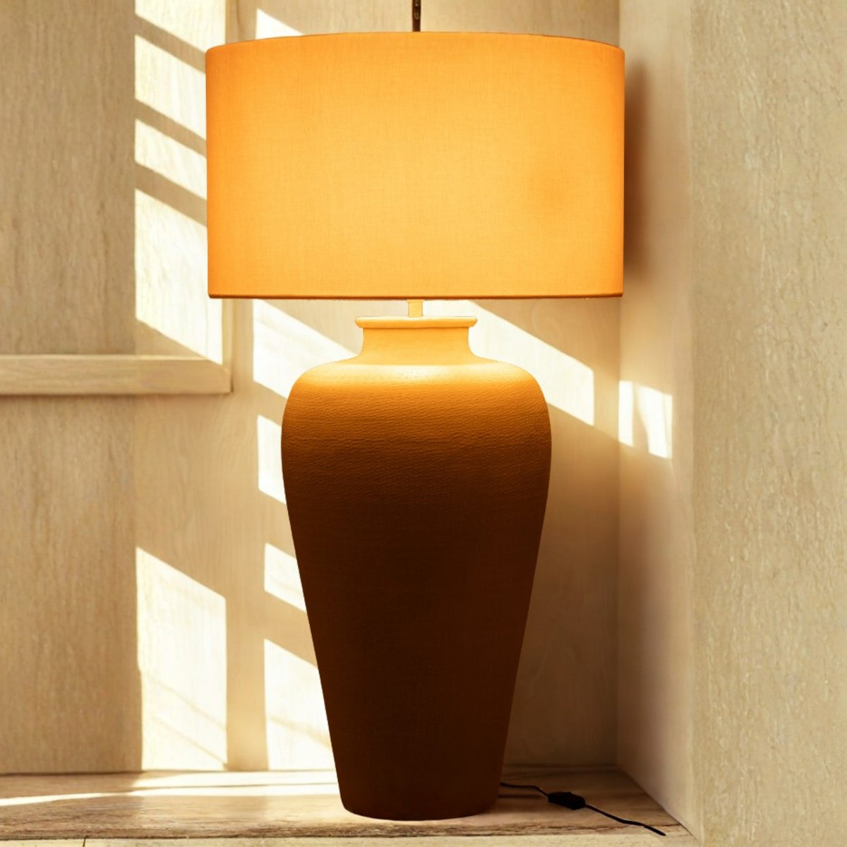 Table Lamp Cylinder Aluminium Ecru J-Line
