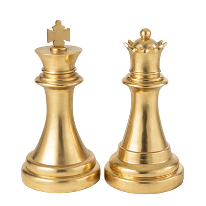 Chess Piece King Polyresin Gold-Colored J-Line