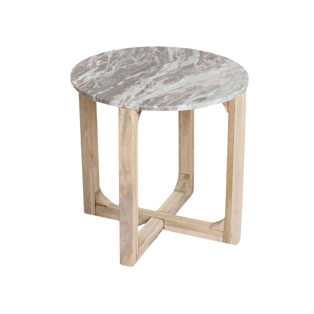 Marble side table round brown Raw Materials