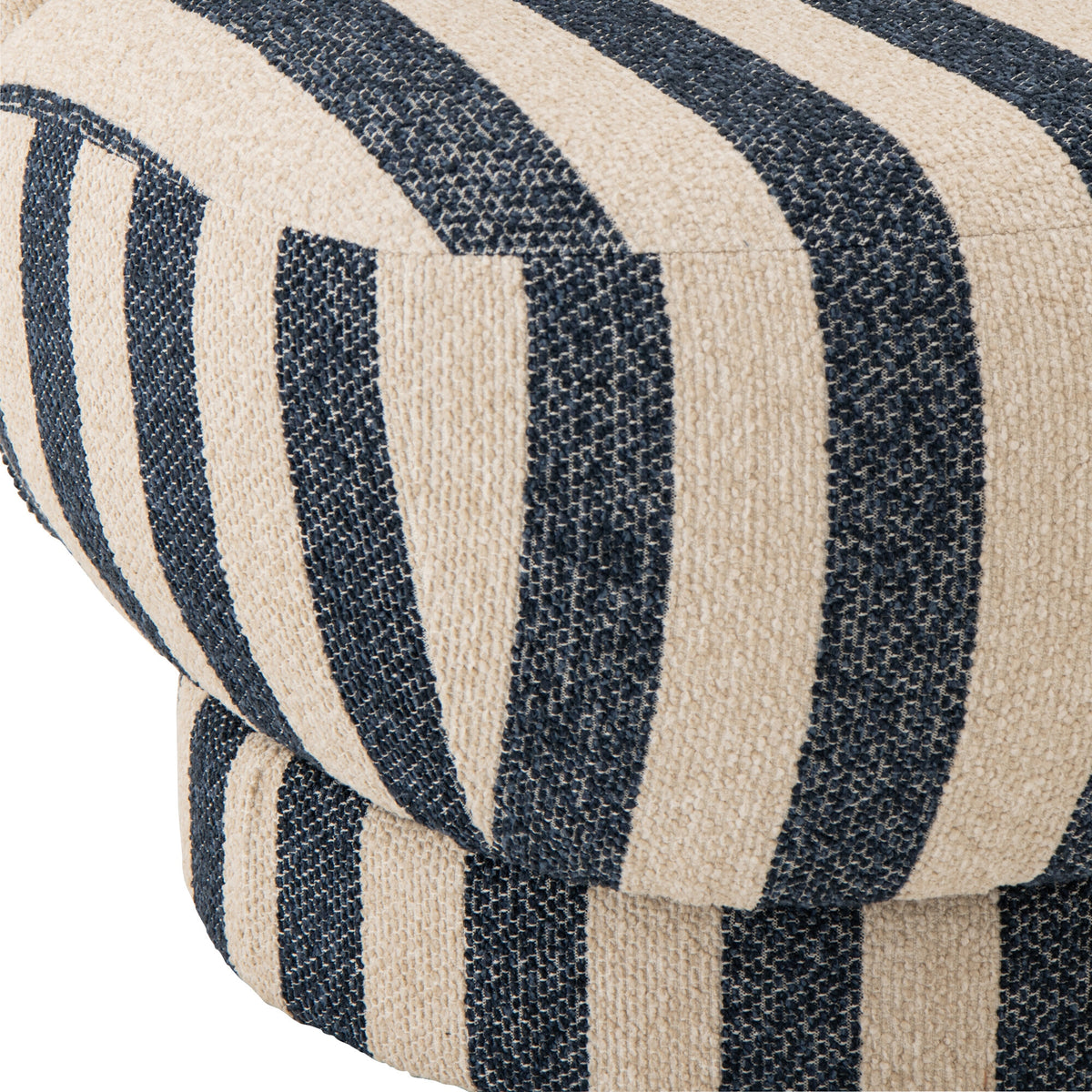 Lounge Chair Striped Fabric Blue/Off-White J-Line