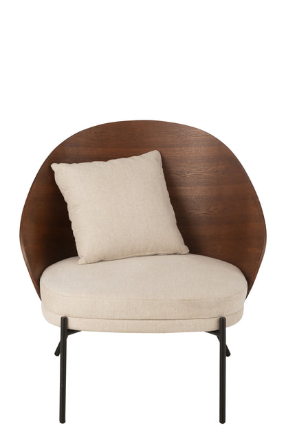 Lounger Lone Multiplex/Metal Brown/Beige J-Line