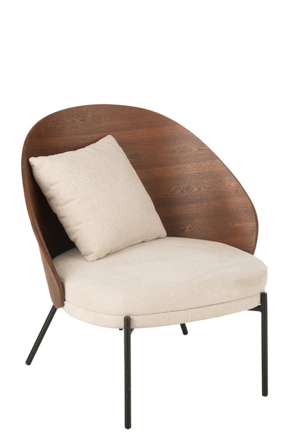 Lounger Lone Multiplex/Metal Brown/Beige J-Line