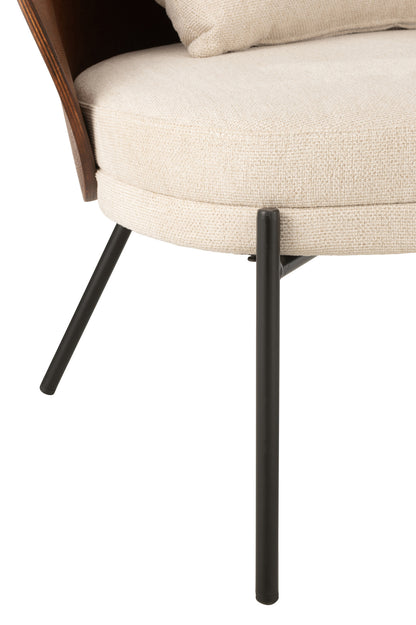 Lounger Lone Multiplex/Metal Brown/Beige J-Line