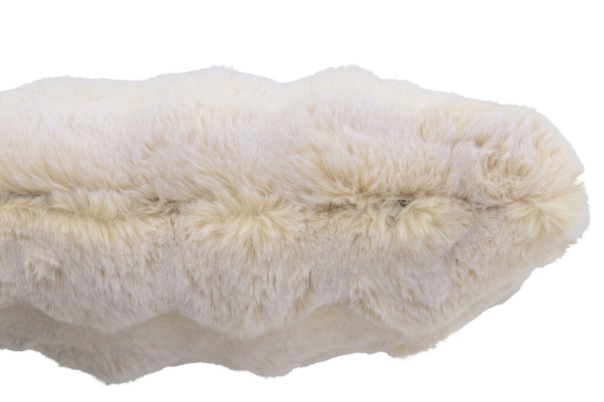 Wave Cushion Polyester Cream 45x45cm J-Line