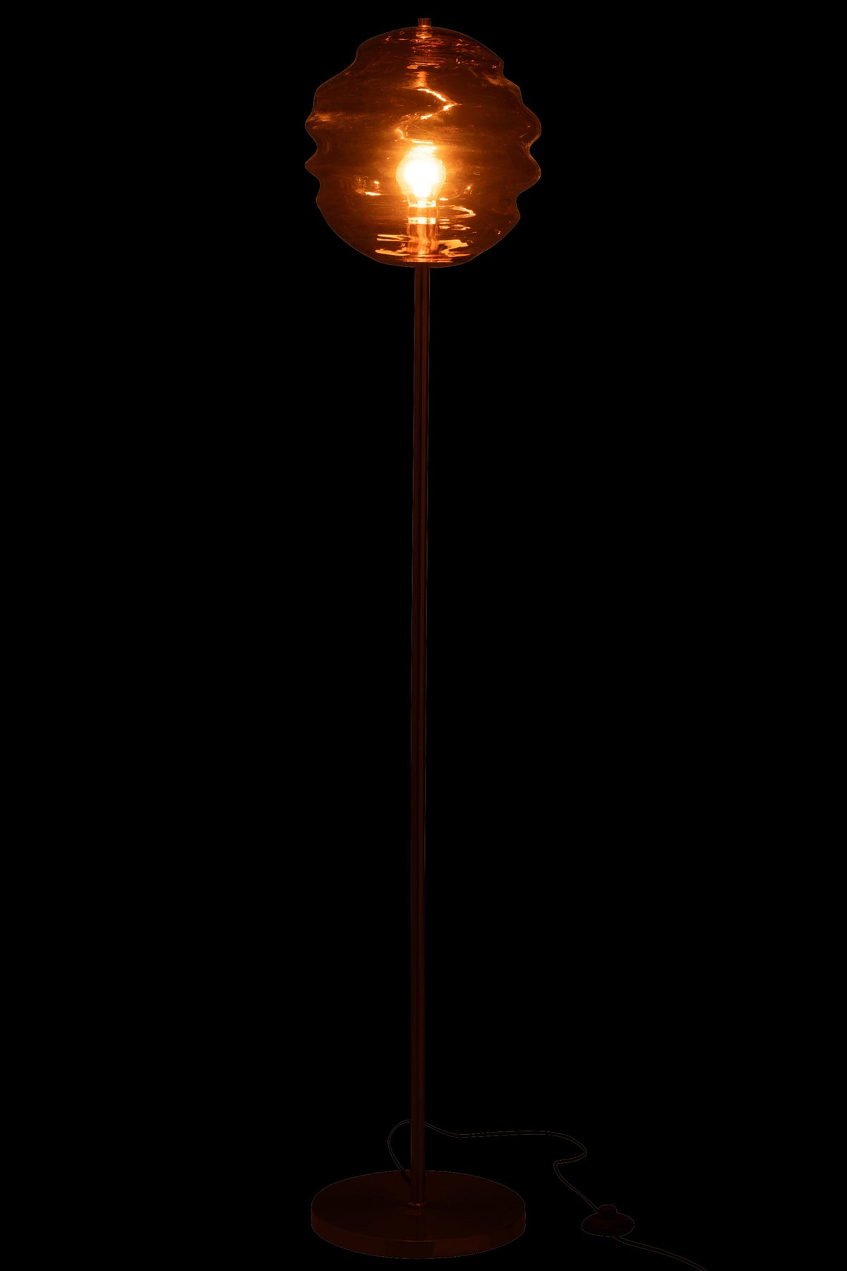 Floor Lamp Glass Brown H156cm J-Line