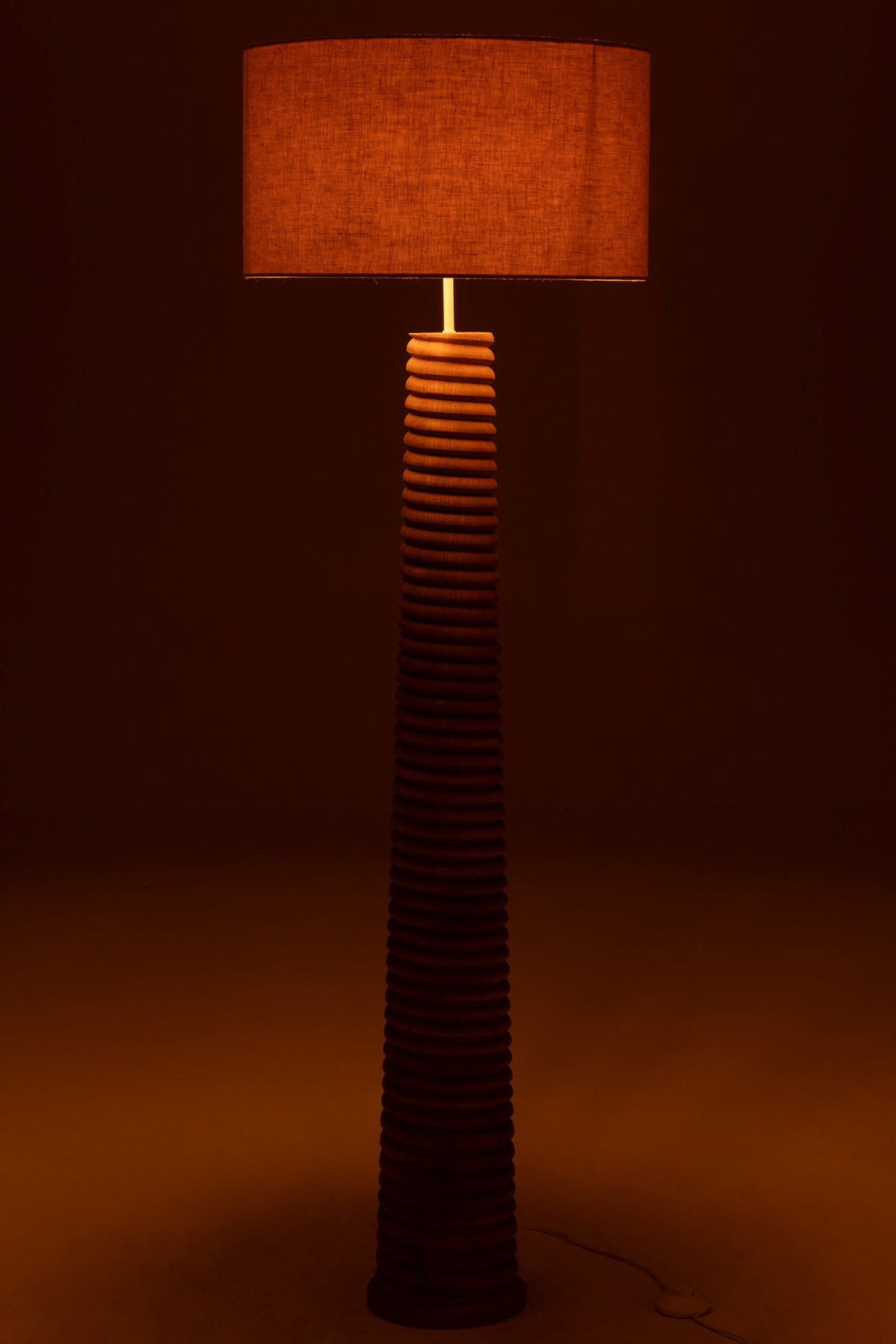 Floor Lamp Screw Wood Natural/Grey J-Line