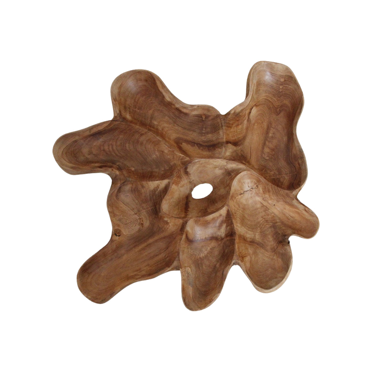 Teak Wood Wall Decoration Peony Large Raw Materials