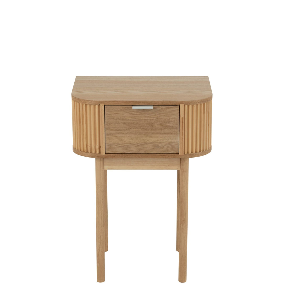 Round Nightstand MDF/Pine Natural J-Line