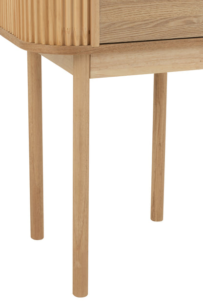 Round Nightstand MDF/Pine Natural J-Line