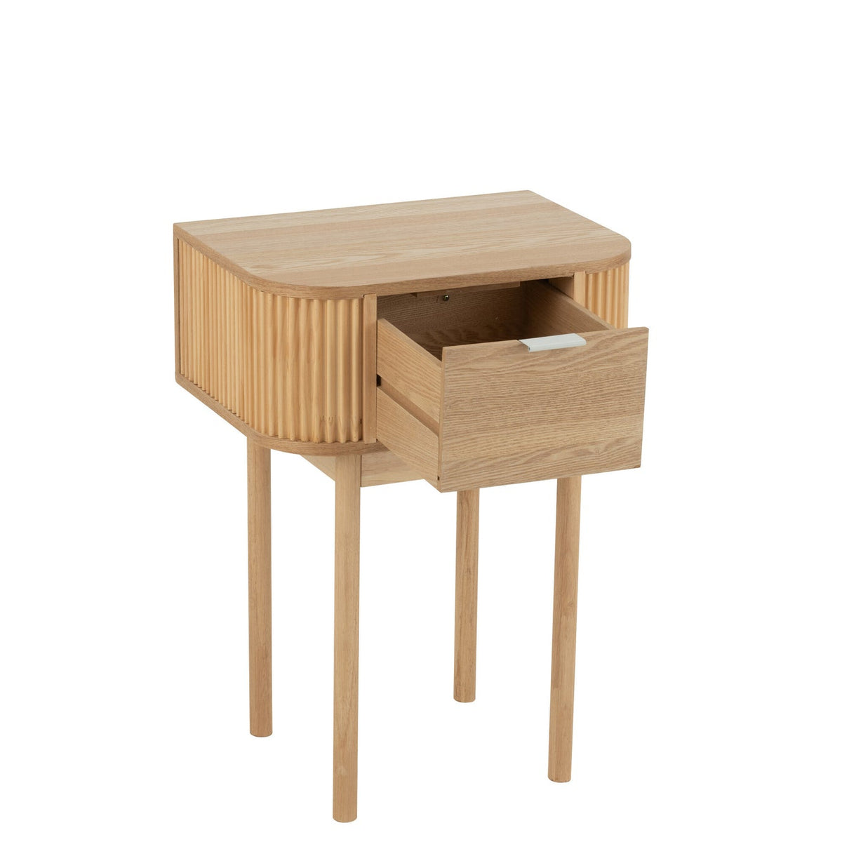 Round Nightstand MDF/Pine Natural J-Line