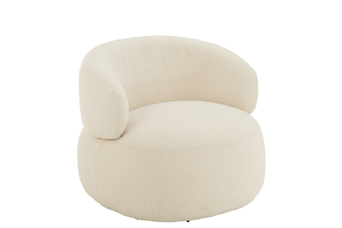 Armchair Swivel Round Foam Taupe J-Line
