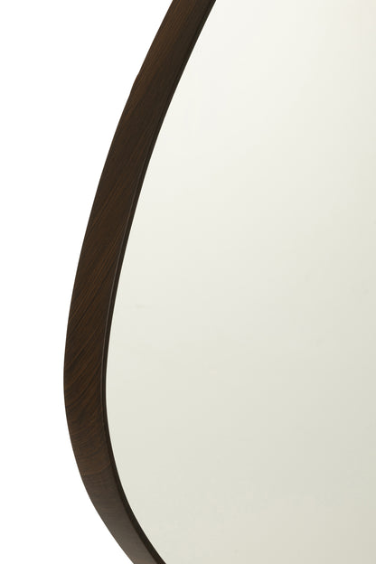 Wall Mirror Abstract Mirror/MDF Dark Brown Large