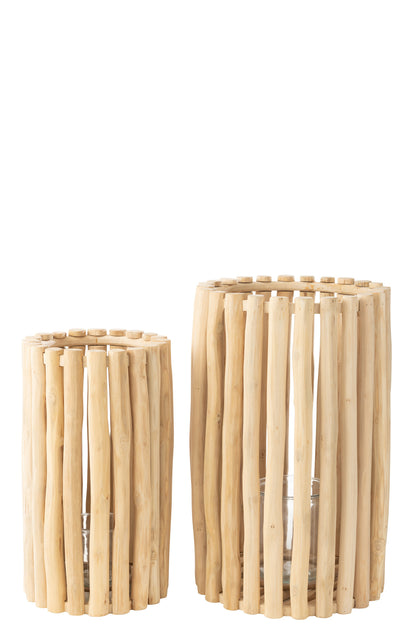 Lantern Teak Natural Set of 2 J-Line