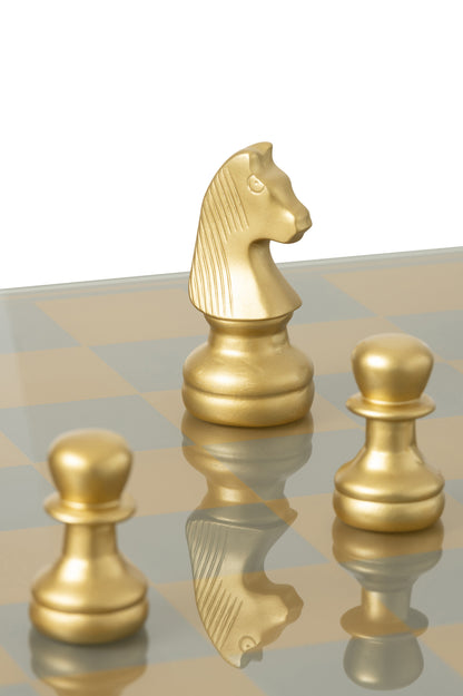 Chess Set Plateay Polyresin Gold-Colored J-Line